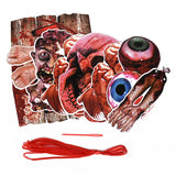 Halloween Blood Banner Paper Garland Scary Eyeball Skull Spiral Hanging Flag Halloween Party Decoration Home Haunted House Decor