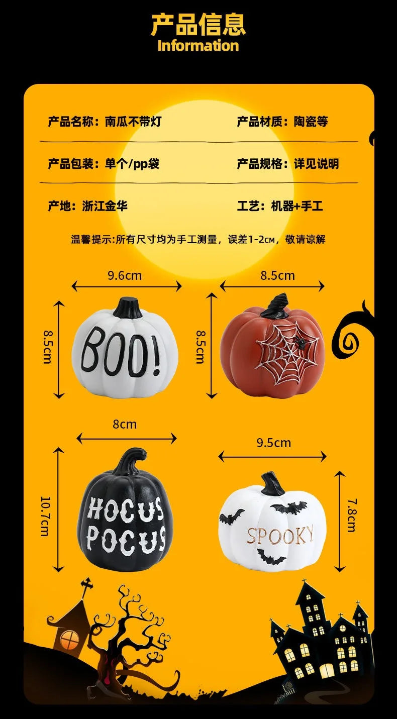 Halloween Party Decoration Ins Hot European Resin Pumpkin Decor Ghost Festival Table Boo Ornament Happy Halloween 2025 Party