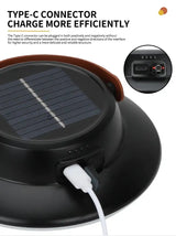 Solar High Power LED Camping Light 3 Modes Rechargeable Portable Lanterns Outdoor Emergency BBQ Waterproof Tent Lighting Lamp - Lootquake