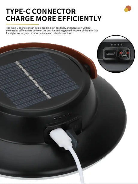 Solar High Power LED Camping Light 3 Modes Rechargeable Portable Lanterns Outdoor Emergency BBQ Waterproof Tent Lighting Lamp - Lootquake
