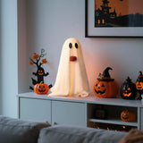 Halloween Glowing Ghost Decoration Spooky Halloween Ghost Tabletop Decorations Spooky Ghosts with Pumpkin for Holiday 2025