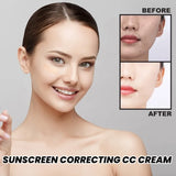 Crema de base CC, hidratante natural, resistente al agua, iluminadora, corrector, cobertura, control de grasa y manchas, maquillaje duradero.
