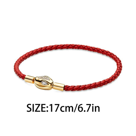 925 Silver Valentine's Day Snake Year Series Pendant Suitable for 925 Sterling Silver Original Women's Bracelet DIY Jewelry Gift - Lootquake