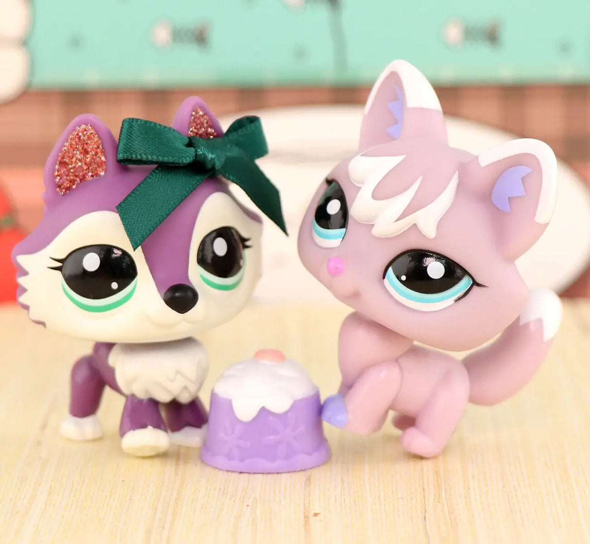 Mini 2pcs Lot Pet Shop Dogs and Cats Collectable With Accessories Best Gift For Kids Toy - Lootquake