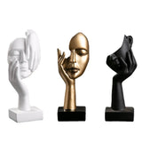 Estatua abstracta de resina, adornos de escritorio, esculturas, figuras, rostro, personaje nórdico, luz, arte de lujo, artesanías, decoración de oficina y hogar.