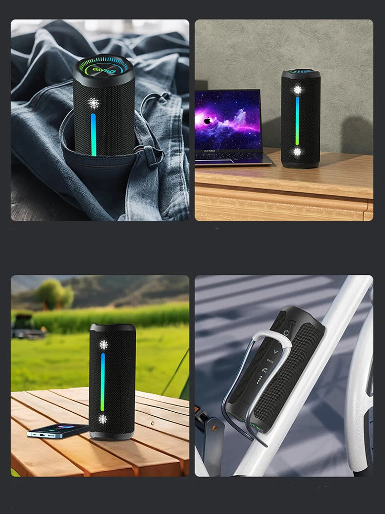 Altavoz Bluetooth portátil impermeable Ohayo de 35 W con potente sonido de 360 grados y graves potentes, TWS, IPX7 resistente al agua.