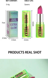 Crystal translucent color-changing jelly lipstick, moisturizing crystal lip gloss, long-lasting lip balm for daily makeup