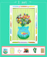 Kids DIY Craft Kit 3D Embossing Kit Photo Frame DIY Making Button Bouquet Boy Girls Interactive Handmade Educational Toy Gift