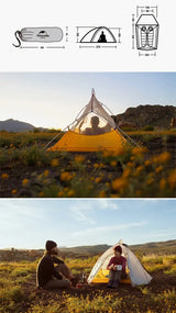 Naturehike Camping Tent Ultralight Portable Cloud Up 2Person 10D Upgraded Folding Backpack Waterproof Tent Travel Beach Tents - Lootquake