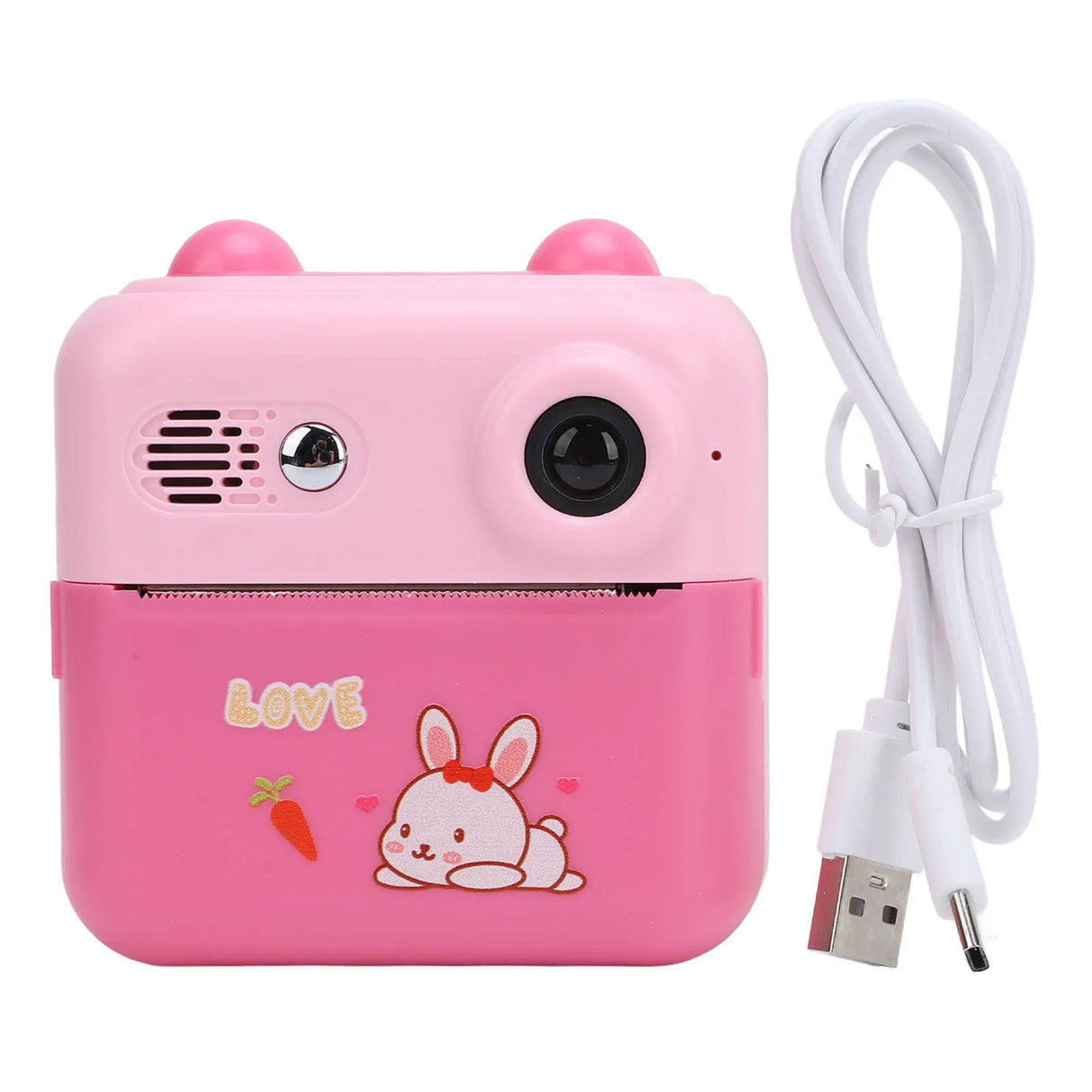 Cámara de impresión instantánea de 50 MP, pantalla de 2,4 pulgadas, protección ocular, 1000 mAh, multifuncional, zoom digital de 16x, 1080P, para viajes.