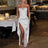 Satin Shiny Sequins Party Long Dress Women Sexy Strapless Sleeveless Backless High Split Dresses 2025 INS Lady Evening Gown - Lootquake