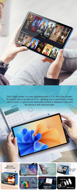 Nouvelle tablette P37 de 10,1 pouces, 4 Go de RAM, 64 Go de ROM, deux caméras, deux cartes SIM, prise en charge de Google Education Learning, système Android 11