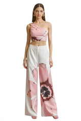 2 Piece Women Sets 2024 New Arrival Summer Autumn Matching Printing Two Pieces Sets Sleeveless Top And Pants Suits Outfits - Lootquake