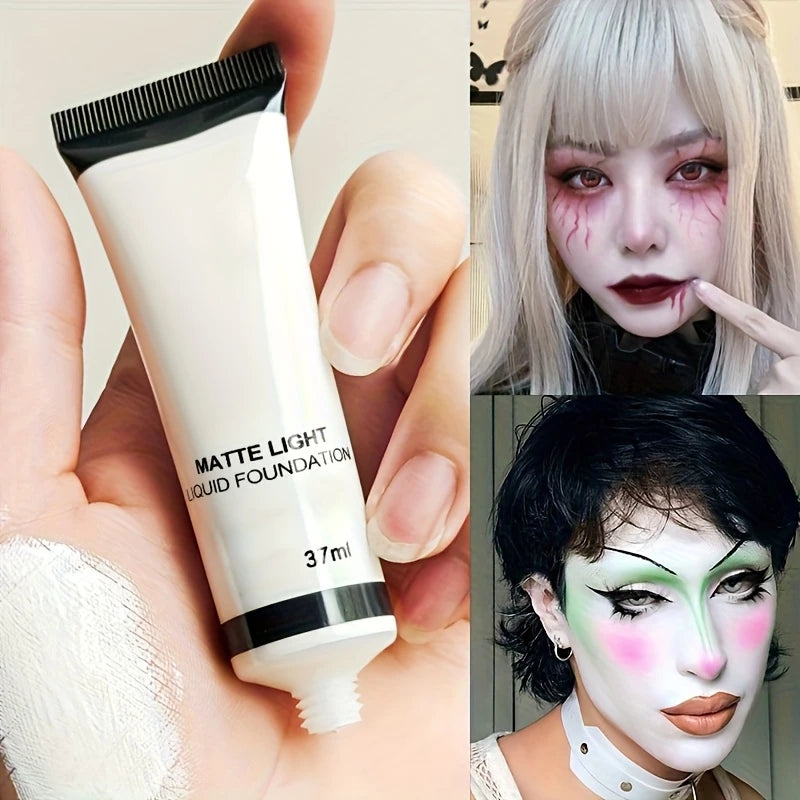 Foundation Blending Liquid Toner Matte Light White Liquid Foundation Blending Pure White Brightening Makeup For Cosplay Festival