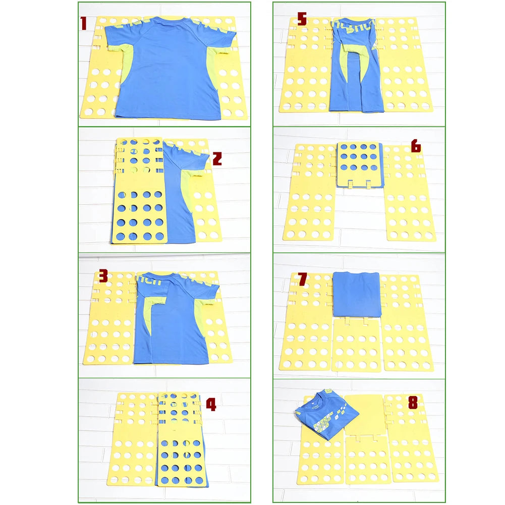 Kids Magic Clothes Folder T Shirts Jumpers Organizer Fold Save Time Clothes Holder Quick Clothes Folding Board Home Storage