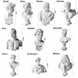 Miniature Desktop Ornament Home Decor Gypsum Portraits Greek Mythology Figurine Famous Sculpture Plaster Bust Statue