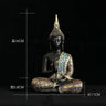 Estatua grande de Buda de Tailandia, escultura de Buda de resina verde hecha a mano, budismo hindú, fengshui, figura de meditación, decoración del hogar