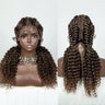22" Box Braids Full Lace Wig | Two Curly Ponytails | Baby Hair | Synthetic Braided Wig