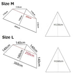 Ultralight Pyramid Tent‘s Inner Tent Outdoor Rodless Summer Mesh Tent Portable Backpacking Hiking Camping Teepee Inside Tent - Lootquake
