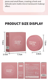 OCHEAL CC Cream Cushion Foundation Cream Corrector hidratante de larga duración Base BB Cream para maquillaje facial Corrector