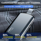 Enceinte sans fil à conduction osseuse Bluetooth 5.2, réduction du bruit sous l'oreiller, lecteur de musique stéréo avec lampe de poche, sommeil