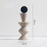 Abstract Geometric Sandstone Statue Art Ornaments Entrance Living Room TV Cabinet Desktop Home Decoration Creative Resin Crafts