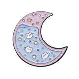 Rabbit Moon Star Enamel Brooch Pin Glasses Frame Scissor Aircraft Badge Accessory