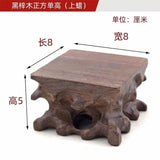 Expositor de estatuas de figuritas sencillas, bases de madera maciza en miniatura, juegos de café y té, pedestal, jarrón, maceta, mesa de clasificación de bonsáis