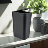 10L Bathroom Trash Can Small Garbage Bin with Press Top Lid for Toilet Bedroom Living Room Plastic Wastebasket with Pop-up Lid