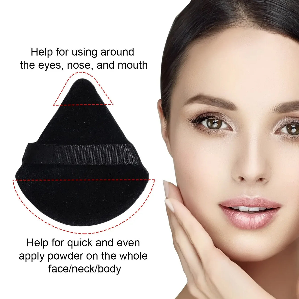 10/12 Pcs Triangle Powder Puff Wet Dry Use For Loose Powder Liquid Cosmetic Soft Plush Powder Puff Makeup Foundation