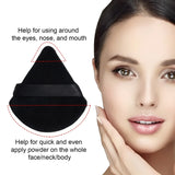 10/12 Pcs Triangle Powder Puff Wet Dry Use For Loose Powder Liquid Cosmetic Soft Plush Powder Puff Makeup Foundation