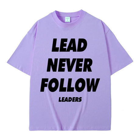 Rapper Chief Keef Lead Never Follow Leaders T Shirts Men Women Fashion Hip Hop Vintage T-shirt Cotton Casual Oversized T-shirts - Lootquake