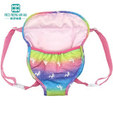 Mochila de moda para muñecas americanas de 15 a 18 pulgadas, asiento de seguridad, manta y saco de dormir, regalo para niñas.