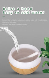 350ML USB aroma oil diffuser wood electric humidifier ultrasonic air humidifier mini aromatherapy LED light mist maker for home
