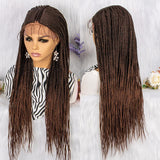 30" Braided Wig | Cornrows & Half Box Braids | 13x4 Lace Front | Baby Hair | Black Women