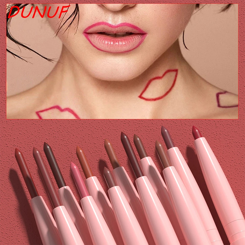 12-Color Luxury Matte Lipliner - Waterproof, Moisturizing,Long-Lasting,Non-Stick,Perfect Versatile Shades for All Skin Types