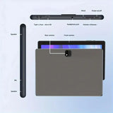 Relndoo Android 14 Tablet 10.1 Inch, 12GB(6+6 Expanded) RAM+128GB ROM, Dual Cameras, BT5.0, WIFI, IPS Display Screen, Type-C