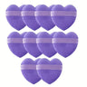Heart Shaped Velvet Powder Puffs Dry Wet Dual Use 10Pcs All-Purpose Makeup Foundation Blending Sponge Set