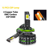 Chftsoan High Power Headlight Four Copper Tube 1800W Headlight Canbus 200000LM H1 H4 H7 H11 9005 9006 9012 6000K Headlamp 32V - Lootquake