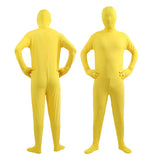 Halloween Costume for Adults & Kids Solid Black JumpSuit Invisible Man & Cat Character Men's Tight Invisibility Clothes