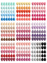 30 Beauty Eggs (Esponjas de Maquillaje) Esponja de Belleza Mixta para Base de Maquillaje, Líquida, en Crema y en Polvo Sin Impurezas, Multicolor C