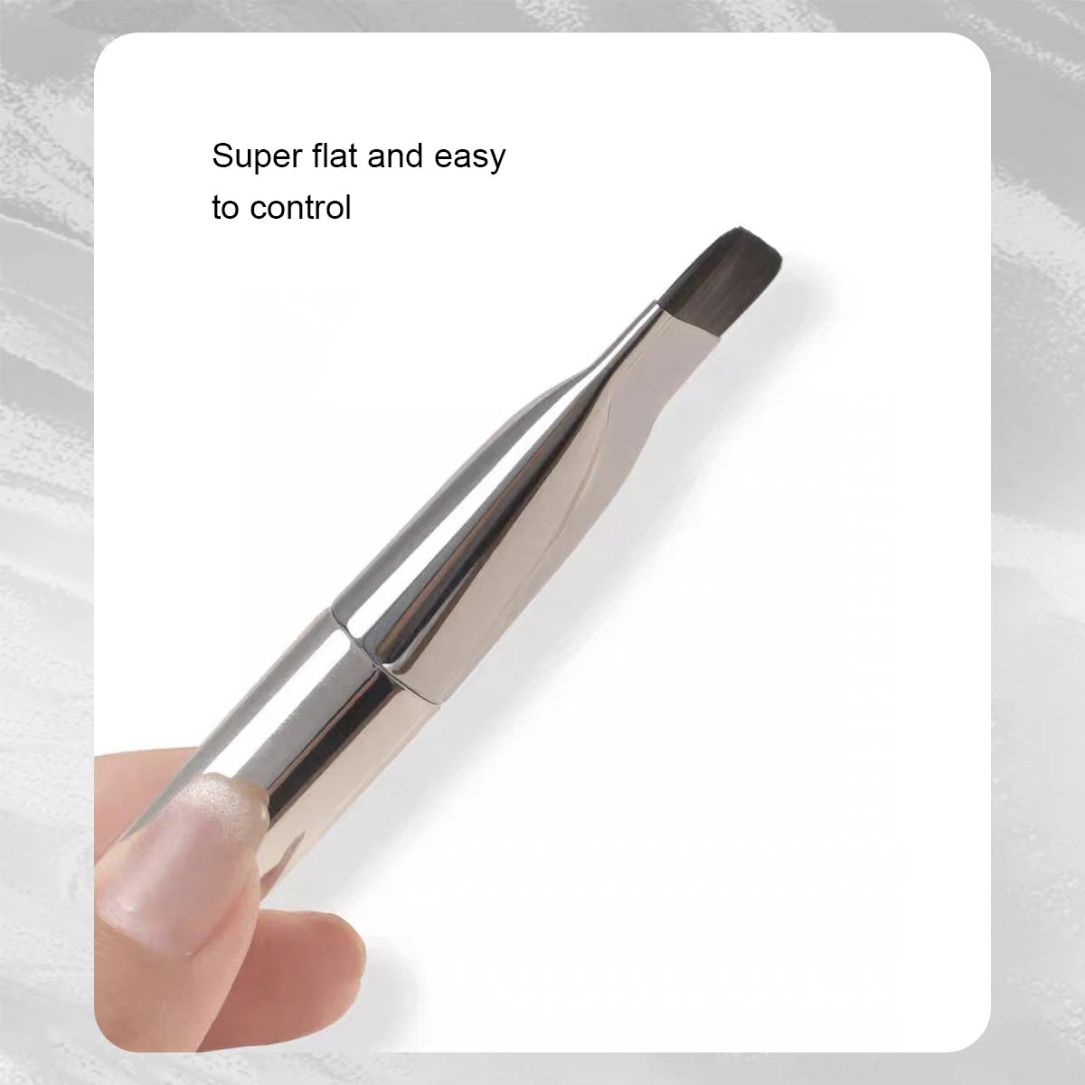 Brocha de base de cabeza plana, 1/3 ud., ultrafina, sin marcas, para maquillaje, herramientas cosméticas.