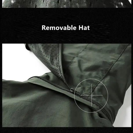 Outdoor Waterproof Jacket Men Breathable Quick Dry Hooded Jacket Coat Windbreaker Jacket Men Multi-Pockets Summer Windbreaker - Lootquake