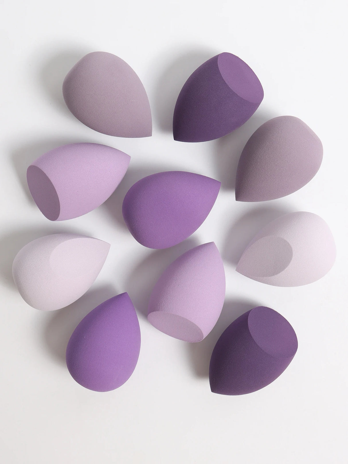 30 Beauty Eggs (Esponjas de Maquillaje) Esponja de Belleza Mixta para Base de Maquillaje, Líquida, en Crema y en Polvo Sin Impurezas, Multicolor C