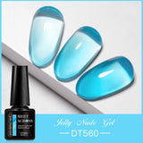 7ml Milky Jelly White Gel Nail Polish Natural Luster Long Lasting Nail Art All for Home DIY Manicure Soak Off UV LED Gel Vernis