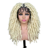 Blue Butterfly Locs Full Lace Braided Wigs For Women Crochet Hair Dreadlocks Meche Faux Locks Braids Extensions Synthetic Hair