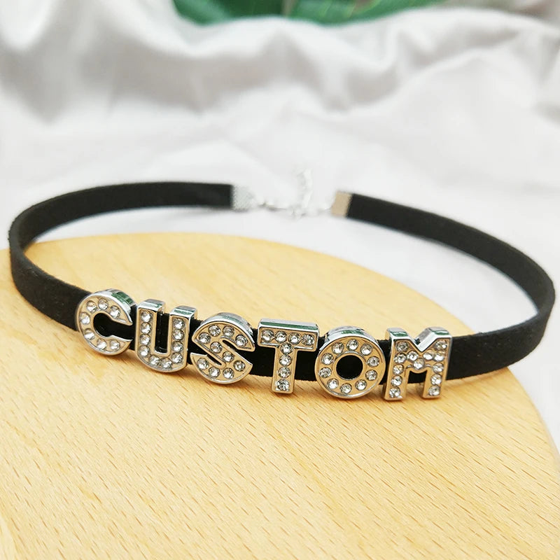 Sexy Suggestive Letter FILL ME UP Choker Necklace Women Goth Collar Chocker Cosplay Costume Party Original Personalized Jewelry - Lootquake