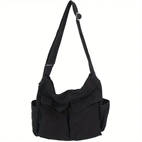 Women's School Messenger Bags For Women Shoulder Ladies Designer Handbag Solid Large Capacity Casual Canvas Shoulder Female Bags - Lootquake