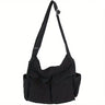 Women's School Messenger Bags For Women Shoulder Ladies Designer Handbag Solid Large Capacity Casual Canvas Shoulder Female Bags - Lootquake