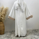 Vestido de fiesta musulmán Eid para mujer, Abaya de Ramadán, vestido largo falso de dos piezas, marroquí, Dubái, Turquía, bata Jalabiya 2024